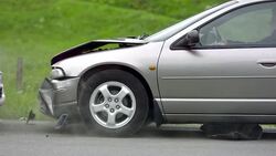 SLO MO Car Accident Stock Footage