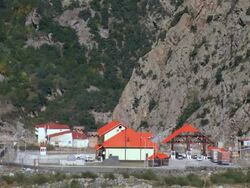 WS View of Border post / Georgia  Stock Footage