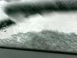 HD 1080i Truck Wiper Blade with Snow and Ice Stock Footage