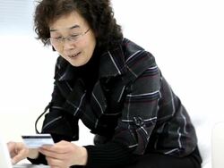 Senior woman shopping online. Stock Footage