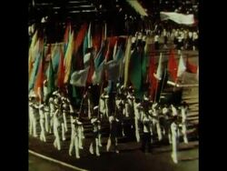 SYND 11 8 77 KING HUSSEIN CELEBRATES JUBILEE IN AMMAN News Clip