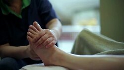 Asian Chinese Foot Massage Health Treatment Stock Footage