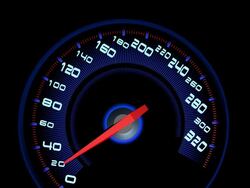 Auto speed meter.3D rendering. Stock Footage