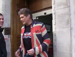 SIGHTED: David Hasselhoff & Scott Mills Stock Footage