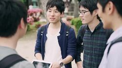 MS Japanese students using digital tablet Stock Footage