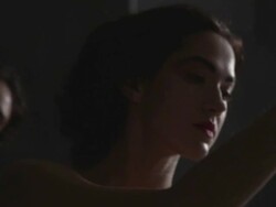 Three ballerinas performing, close up portraits Stock Footage