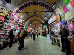 CORRIDOR INSIDE THE GRAND BAZAAR Stock Footage