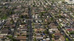 Residential neighborhood in South Los Angeles' Watts neighborhood. Stock Footage