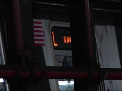 New York Subway trains at a subway station News Clip