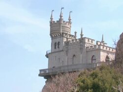 Castle Swallow's Nest Stock Footage