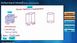 Surface Area and Volume: Volume of Cube Cuboid and Cylinder Instructional Video