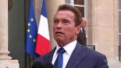 Arnold Schwarzenegger meets French President ahead of climate change conference, attends Paris Motor Show News Clip