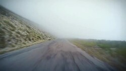 Car onboard camera: entering in the fog Stock Footage