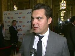 INTERVIEW: Joe Wright at Anna Karenina Toronto International Film Festival Premiere on 9/7/12 in Toronto, Canada. Stock Footage