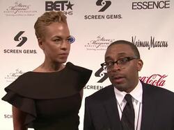 EVENT CAPSULE CLEAN: Steve Harvey Hosts the Screen Gems Presents The Steve and Marjorie Harvey Foundation Gala in NY Stock Footage