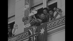 Australian troops in homecoming parade in Sydney during World War II News Clip