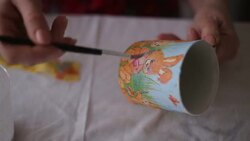 Decoupage Easter decoration Stock Footage