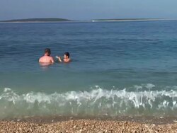 HD: Couple In The Water Stock Footage