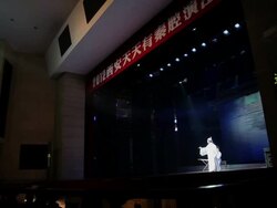 MS Artist performing qinqiang opera in theater, qinqiang is representative folk opera of northwest china AUDIO / xi'an, shaanxi, china Stock Footage