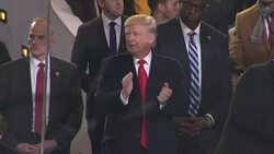 Donald J Trump watching pre-inauguration parade News Clip