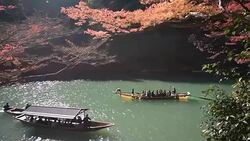 scenic beauty tourists travel Arashiyama W Stock Footage