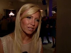 INTERVIEW - Ashley Bernon on the opening and Restoration Hardware at The opening of the Restoration Hardware Gallery at the Historic Museum of Natural History in Boston Stock Footage