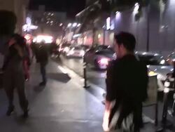 Thomas Dekker arrives at Nylon Young Hollywood Par Stock Footage