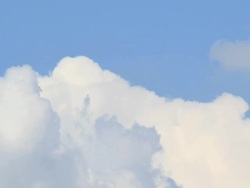 Skydiving in blue sky with clouds. Stock Footage