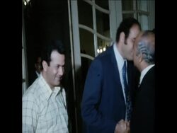 SYND 5 11 74 FARMI MEETS HAMMUDA IN CAIRO News Clip