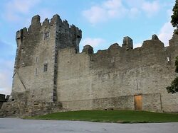MS LA Shot of Ross Castle / Killarney, County Kerry, Ireland Stock Footage