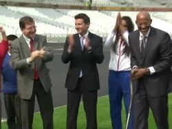 Last Piece of Turf Layed on Olympic Stadium News Clip