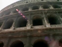 Coliseum Exterior Tracking Shot Stock Footage