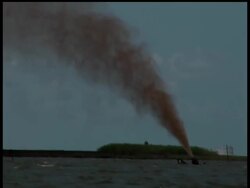 Officials are hoping that a new oil spill along the Louisiana coast can be quickly contained. A barge boat today slammed into an abandoned well north of a bay that was already hit by crude from the Gulf oil spill. The accident sent a plume of oil and gas spewing into the air. A company hired for the cleanup was on site by the afternoon. News Clip