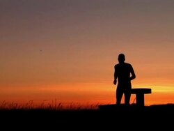 HD: Exercising At The Sunset Stock Footage