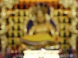 R/F Buddha statue in chinese temple/xian,shaanxi,china Stock Footage