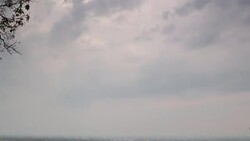 colorful dramatic sky with cloud at sunset Stock Footage