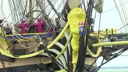CLEAN : Replica of General Lafayettes ship arrives in Yorktown (3) News Clip