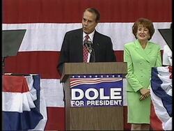 USA: BOB DOLE AND JAMES KEMP MAKE JOINT APPEARANCE: UPDATE News Clip