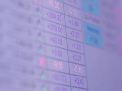 Stock index on a screen,Selective Focus Stock Footage