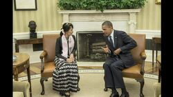 CLEAN : Obama welcomes Suu Kyi to Oval Office News Clip