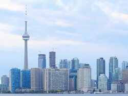 Toronto Skyline Time Lapse Stock Footage