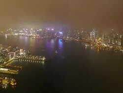 Amazing Hong Kong Time Lapse. Harbor City at night. Stock Footage