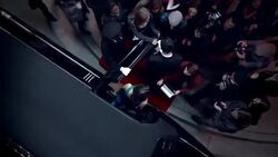 Hollywood couple sign autographs for fans and walk red carpet at awards show at awards show Stock Footage