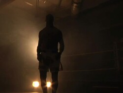 backlit jumping jacks Stock Footage