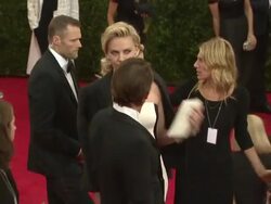 Sean Penn and Charlize Theron - 'Charles James: Beyond Fashion' Costume Institute Gala - Arrivals Stock Footage