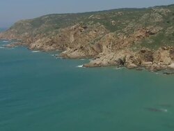 WS AERIAL View over Cascais coast / Lisbon, Portugal Stock Footage