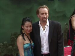 Alice Kim and Nicolas Cage at the 'The Sorcerer's Apprentice' New York Premiere - Arrivals  Stock Footage
