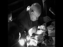CAN231 SOVIET LEADER NIKITA KHRUSHCHEV ATTENDS BANQUET AND VISITS H C ANDERSEN'S HOUSE News Clip