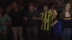 CLEAN : Celebrations in the streets of Caracas after opposition win News Clip