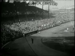 The New York Yankees open the 1923 baseball season at Yankee Stadium. News Clip